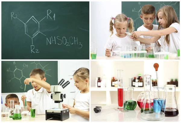 Clases de química en la escuela — Foto de Stock