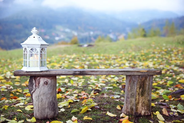 Alte Holzbank — Stockfoto