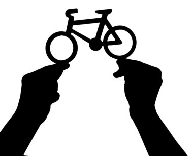 Siluetleri el ile dekoratif öğe