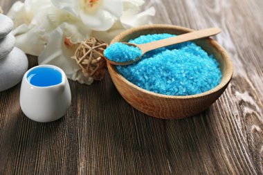 Spa ahşap masa portre ayarla