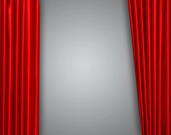 Roter Vorhang auf dem Theater — Stockfoto