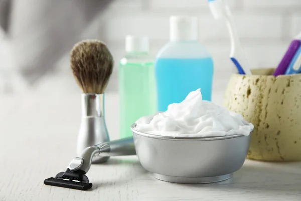 Male luxury shaving kit — Stock Photo, Image