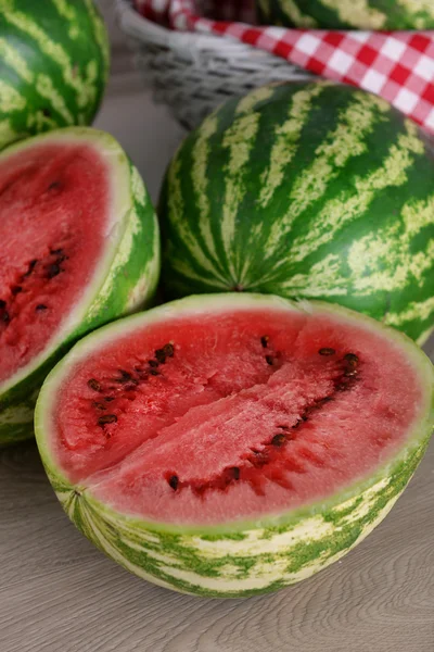 Ripe watermelons closeup — Stock Photo, Image