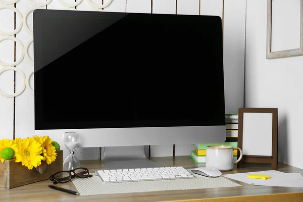 Workplace in modern room — Stock Photo, Image