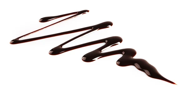 Silueta de zigzag de chocolate dibujado, aislado en blanco — Foto de Stock