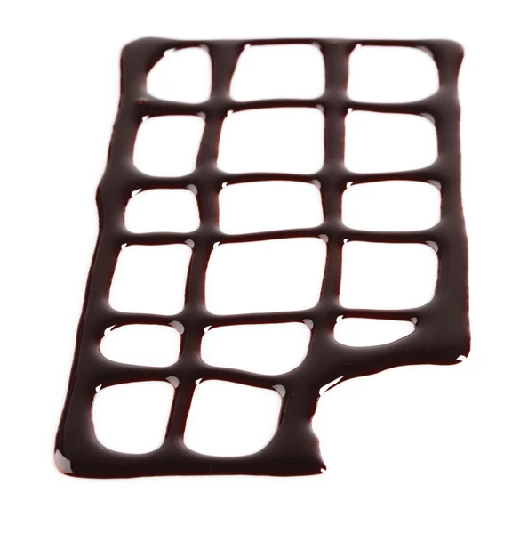 Silhouet van getekende chocoladereep, geïsoleerd op wit — Stockfoto