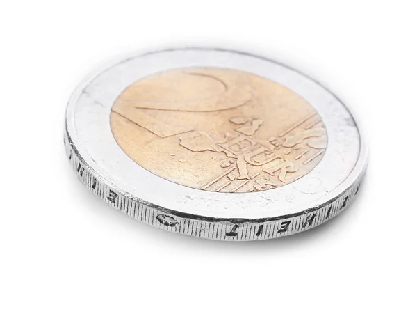 两枚欧元硬币 — 图库照片