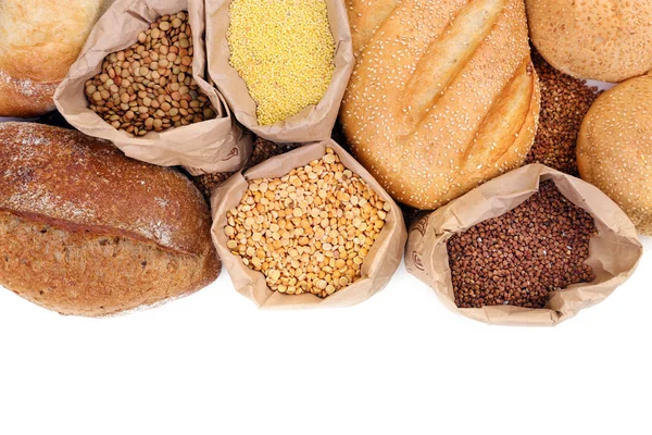 不同类型的面包 — 图库照片