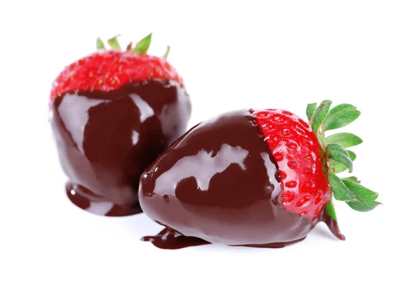 Delicious strawberries in chocolate — Stock Photo, Image