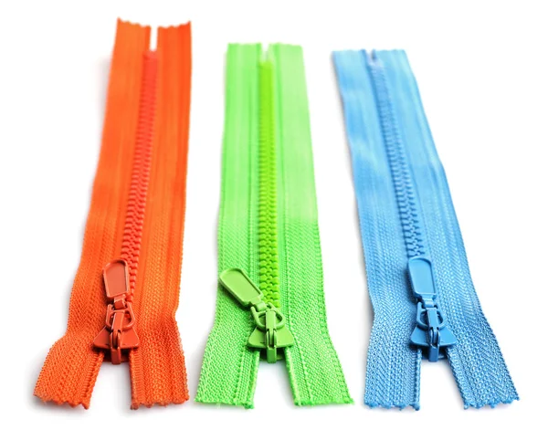 Colourful collection of zippers — Stock Photo, Image