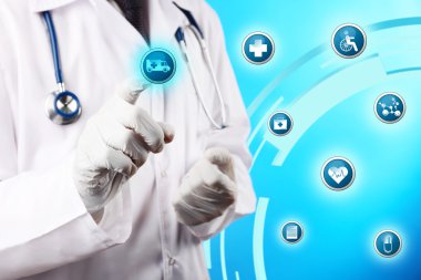 Doktor el ile n tıbbi kutsal kişilerin resmi