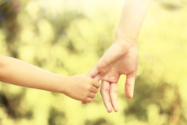 Father and daughter hands