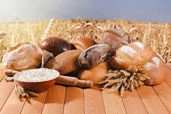 Pane fresco sul campo — Foto Stock