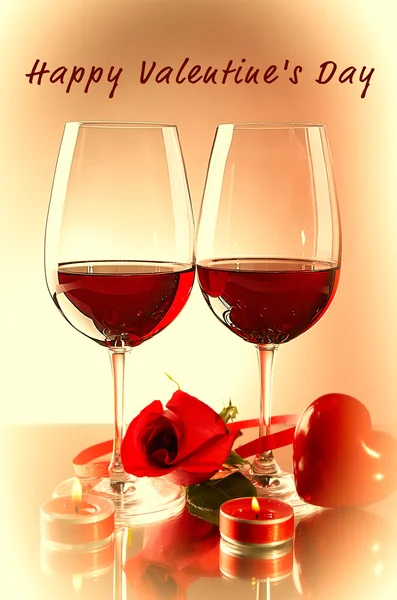 Red wine in glasses — Stock Photo, Image