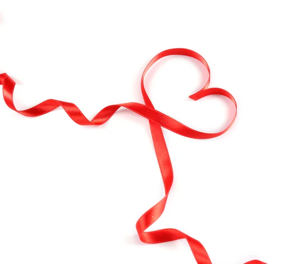 赤いハート リボン — ストック写真