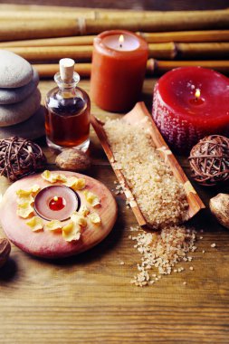 Colourful dekore edilmiş ahşap arka plan sette rahatla, yakın çekim