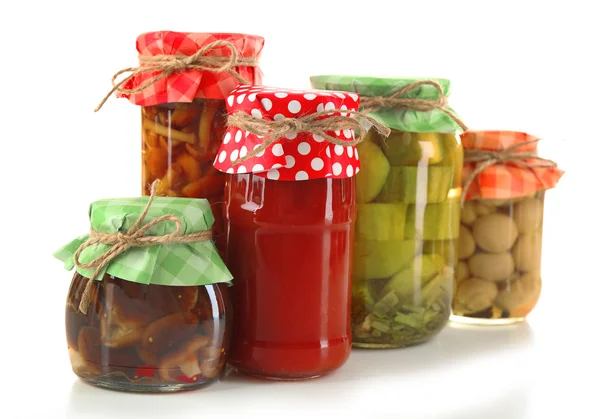 Frascos con verduras en vinagre —  Fotos de Stock