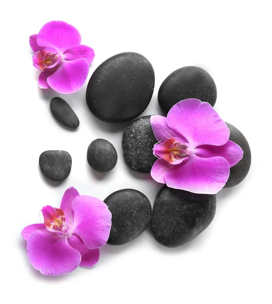 Black spa stones — Stock Photo, Image