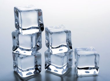 Açık buz küpleri merdiven açılmıştır, yakın çekim