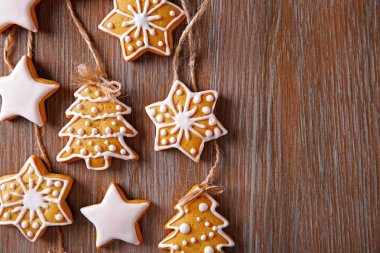 Tahta masada Noel kurabiyeleri