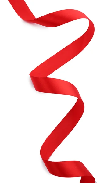 Red satin ribbon — Stock Photo, Image