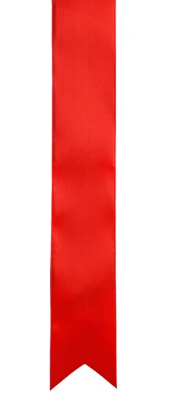 Red satin ribbon — Stock Photo, Image