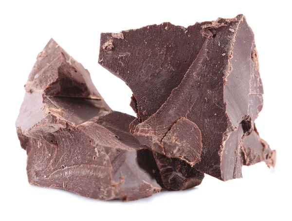 ブラック チョコレートの部分白で隔離 — ストック写真
