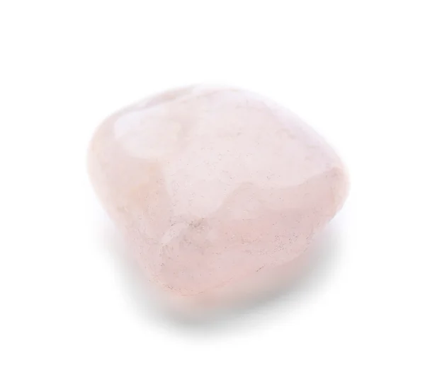 Cuarzo rosa aislado en blanco — Foto de Stock