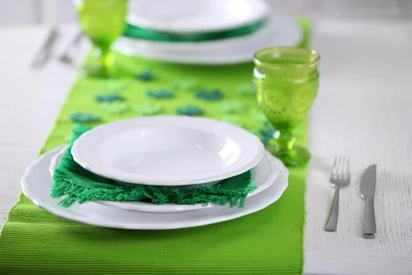 Configuração da mesa para o dia de St. Patricks — Fotografia de Stock