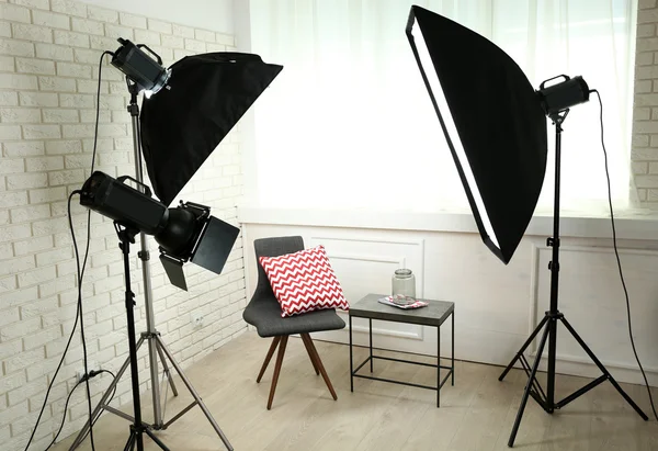 Photo studio with modern interior — Stock Photo, Image