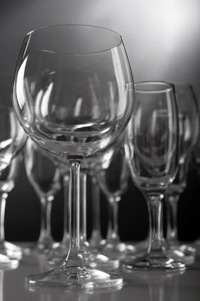 Empty wine glasses — Stock Photo, Image