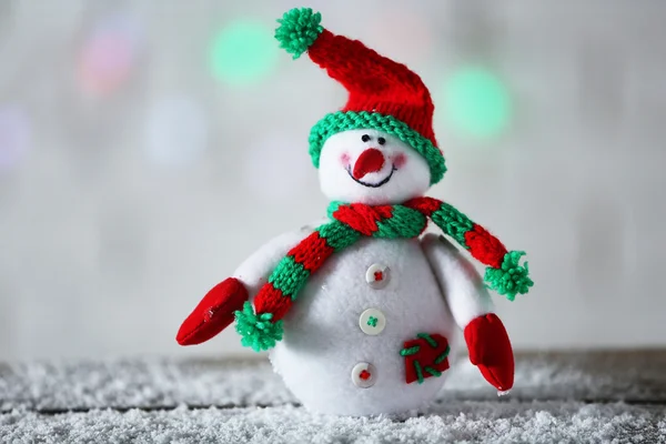 Милый Снеговик Рождественском Фоне — стоковое фото