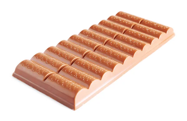 Barra de chocolate, isolada sobre branco — Fotografia de Stock