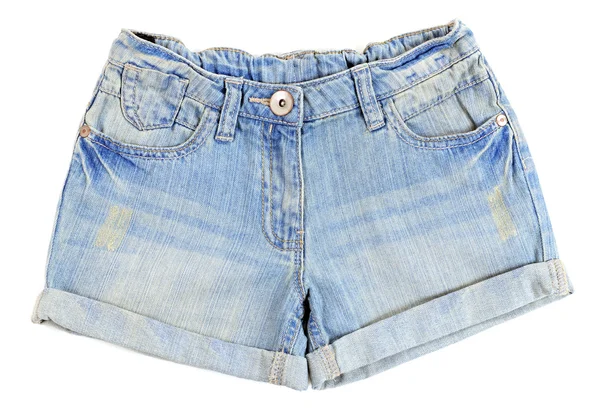 Modré džíny kraťasy — Stock fotografie