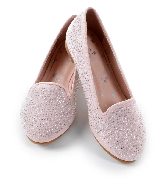 Fille brillant rose chaussures — Photo