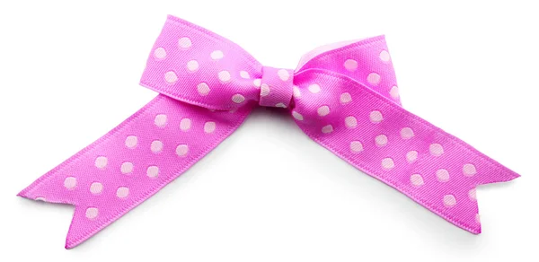 Purple bow with dots — Stock Photo, Image