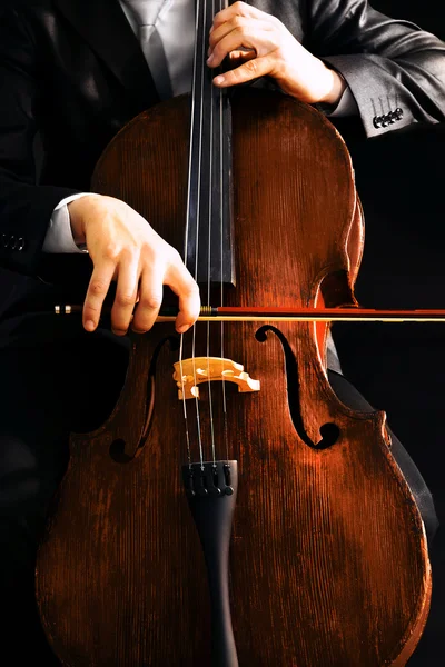 Man playing on cello — Stock Photo, Image