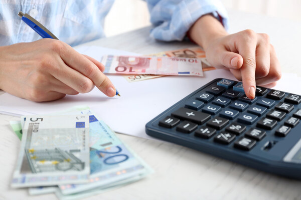 Accounting concept.Analyzing finance report