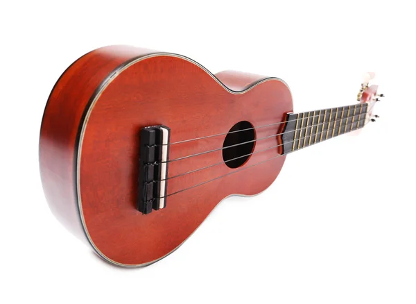 Beautiful Hawaiian acoustic guitar isolated on white — Stock Photo, Image