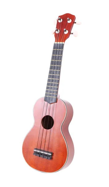 Güzel Hawaii akustik gitar üzerinde beyaz izole — Stok fotoğraf