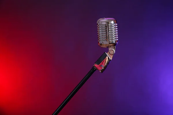 Retro microphone close-up — Stock Photo, Image