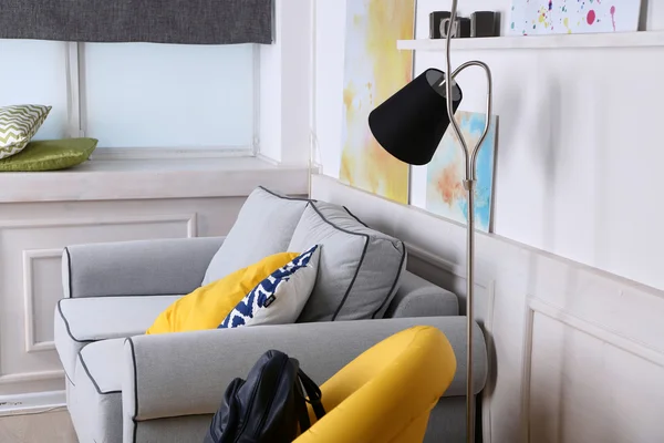 아름 다운 현대 거실 — 스톡 사진