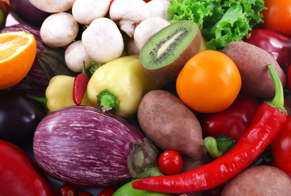Renkli meyve ve sebze arka plan — Stok fotoğraf