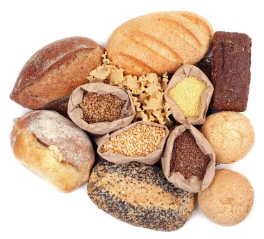 Ekmek, makarna ve tahıl farklı