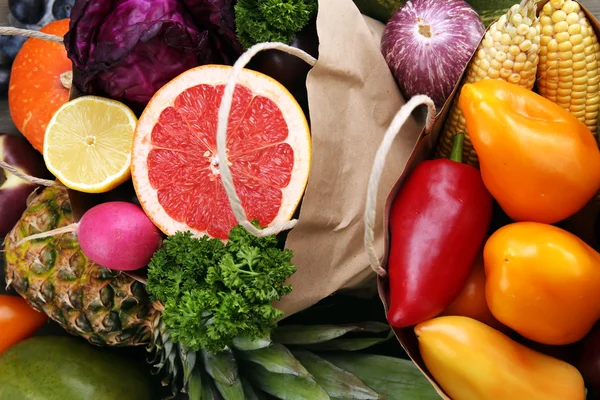 Primo piano frutta e verdura — Foto Stock