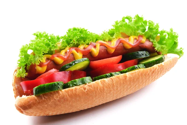 Frischer Hot Dog — Stockfoto