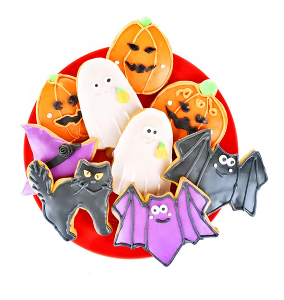 Creative Halloween cookies isolated on white background — Stock Photo, Image