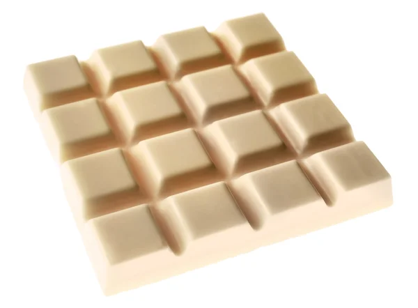 Barra de chocolate aislada en blanco — Foto de Stock