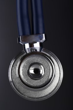 Karanlık stetoskop yakın çekim