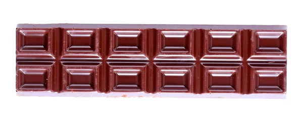 Barra di cioccolato, isolata su bianco — Foto Stock